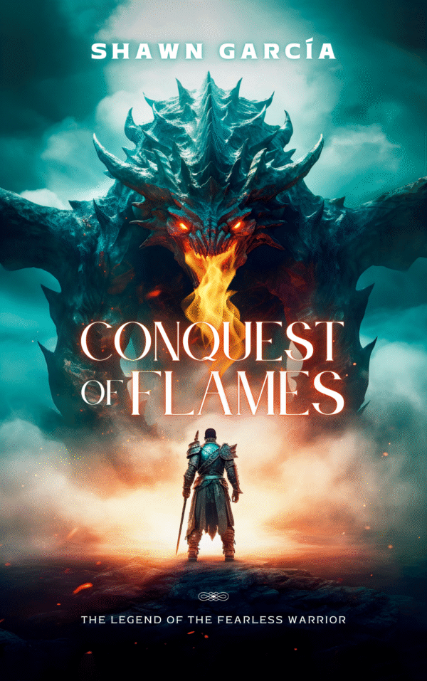 fantasy novel, dragon, fire, conquest, knight